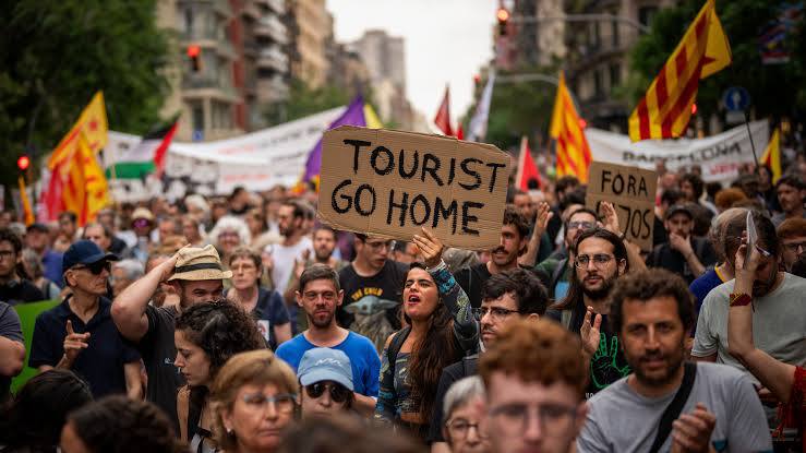 anti tourism protest