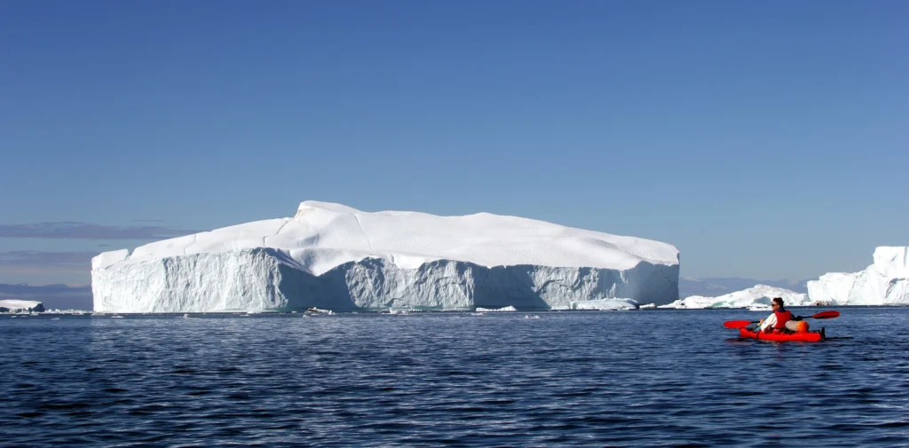 Kayaking in icebergs- Greenland