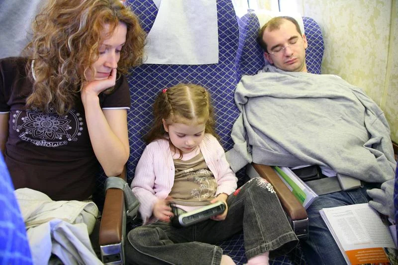 toddler enjoying the flight