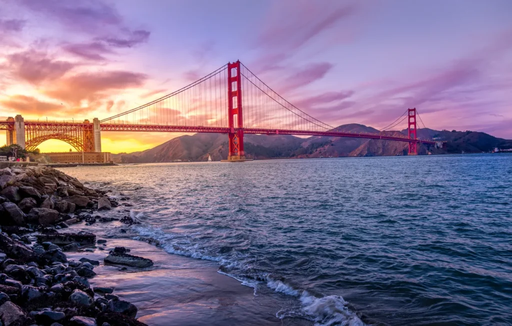 The Golden Gate at sunrise-united states