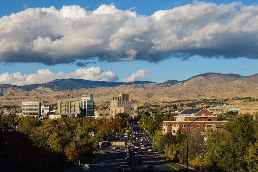 Boise city with nature
