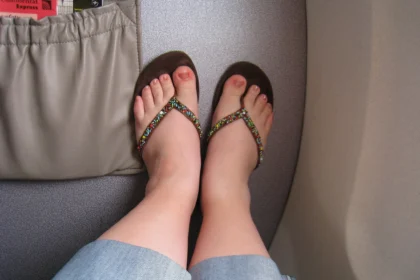 Never wear Flip Flops in plane