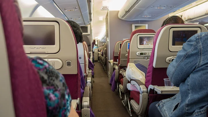 Aircraft Cabin -Not suitable for flip flops 