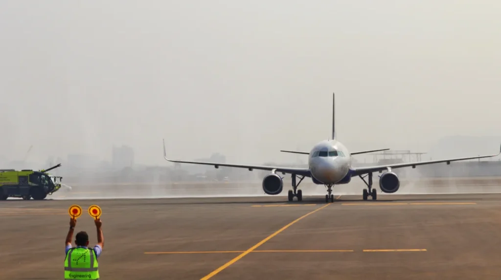 Navi Mumbai Airport First flight testing