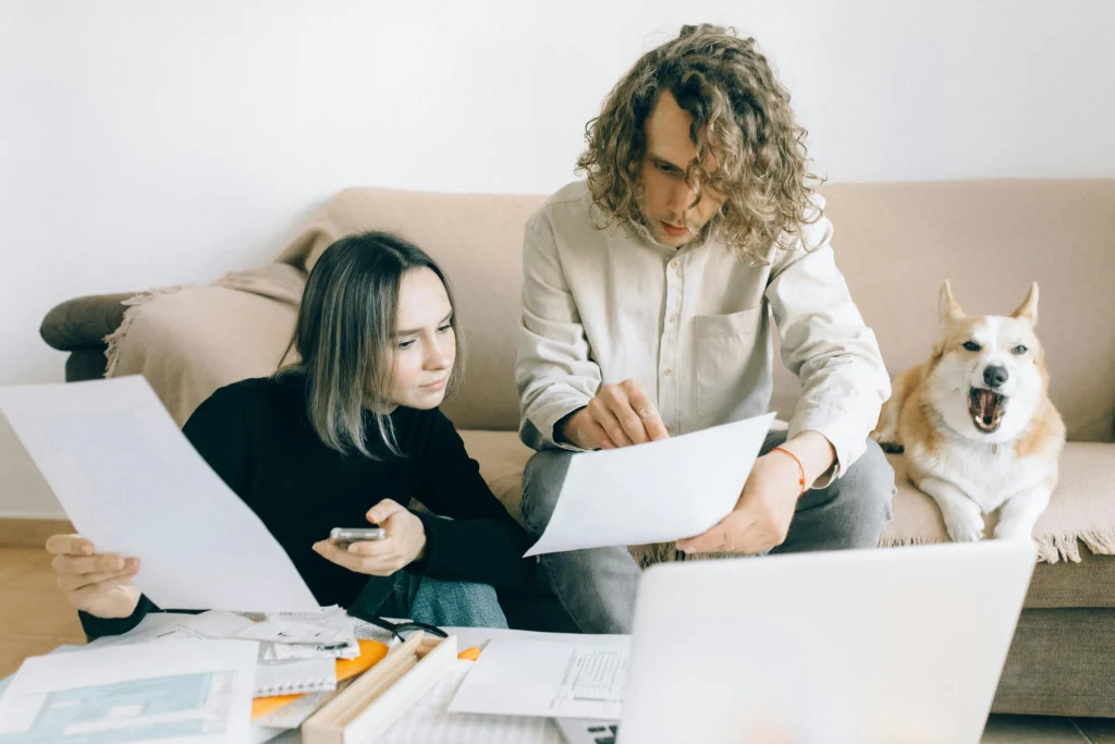 Couple Discussing travel plans
