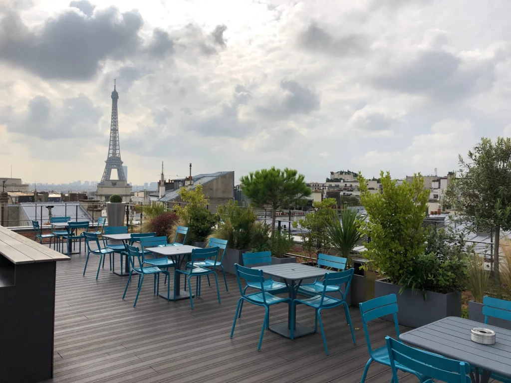 Rooftop Cafe in Paris, France