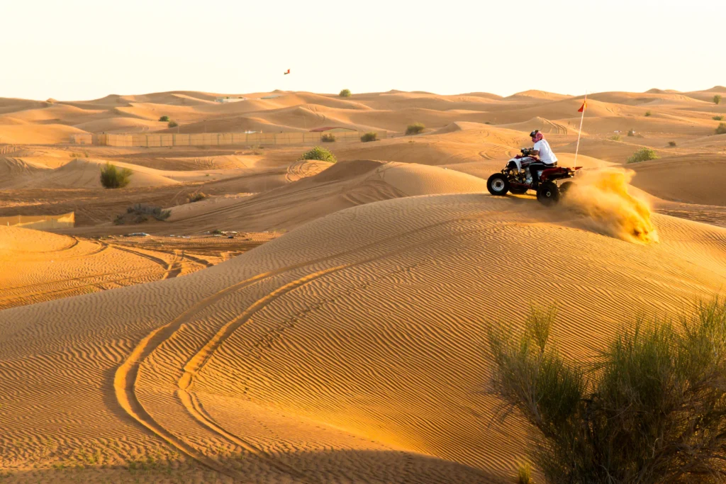 Quad-biking in Dubai Desert