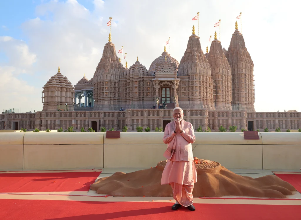Prime Minister Shree Narendra Modiji at BAPS Hindu mandir