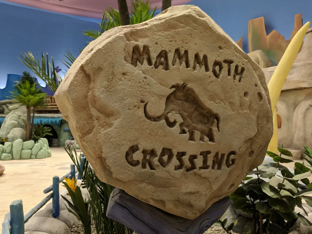 mammoth at Warner bros Yas Island