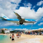 KLM Plane over Maho Beach