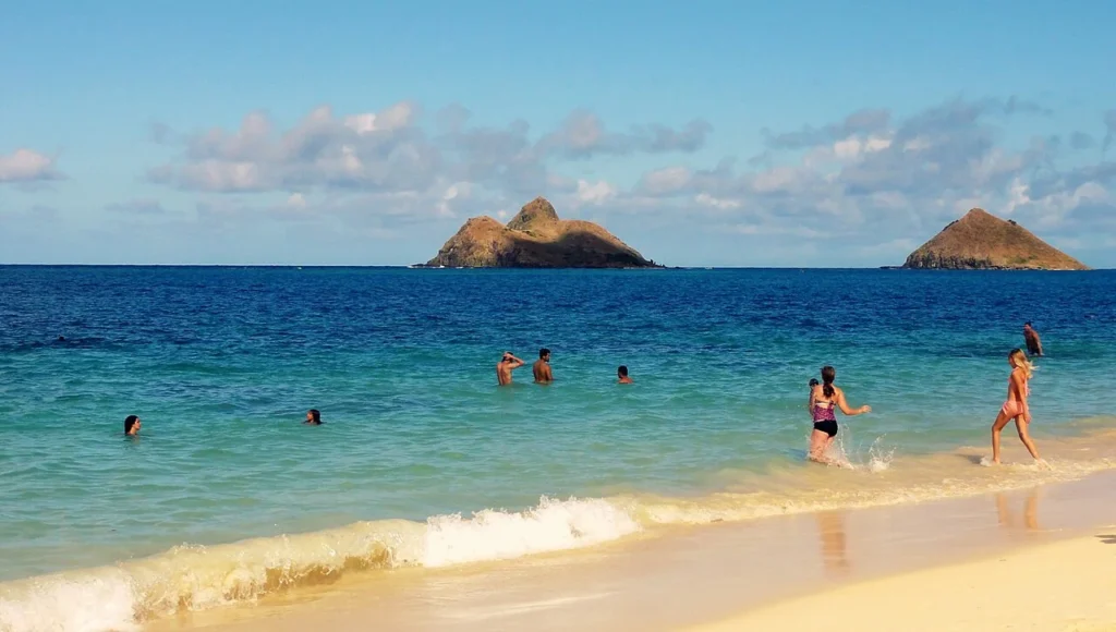 Lanikai Beach- best tropical beaches for non swimmers
