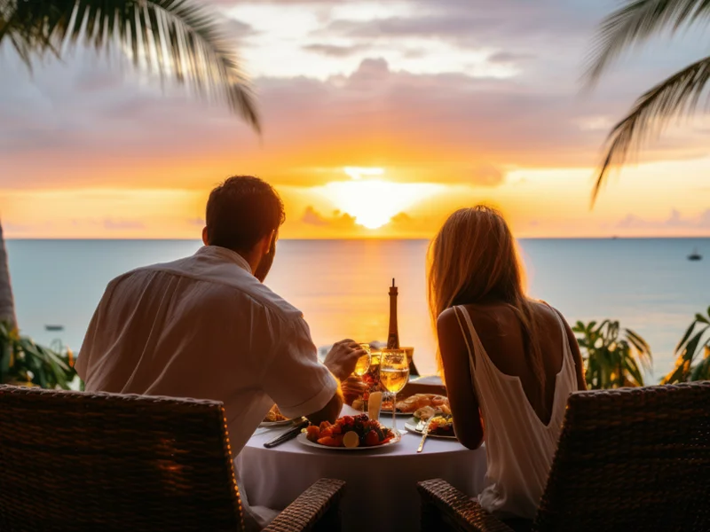 Tropical beaches with best food